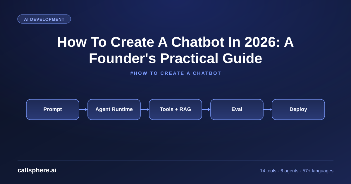 How To Create A Chatbot In 2026: A Founder's Practical Guide