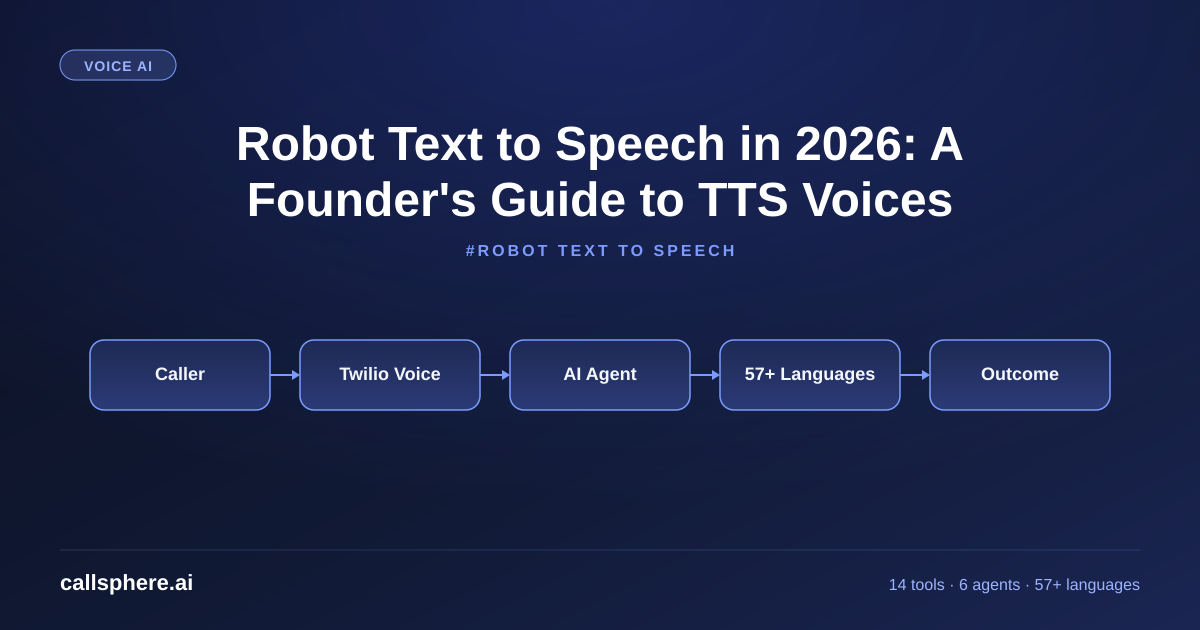 Robot Text to Speech in 2026: A Founder's Guide to TTS Voices