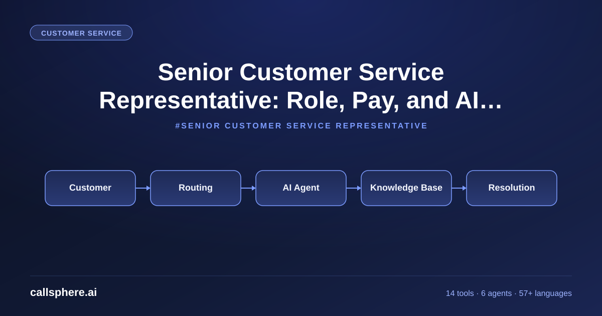 Senior Customer Service Representative: Role, Pay, and AI Augmentation in 2026